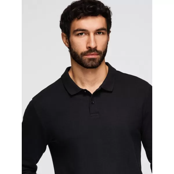  Tricou pentru bărbați OMBRE OM-POBL-0162 NEGRU 