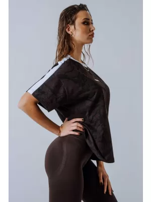 Tricou relaxat POWER 894 DARK BROWN CAMO Nebbia