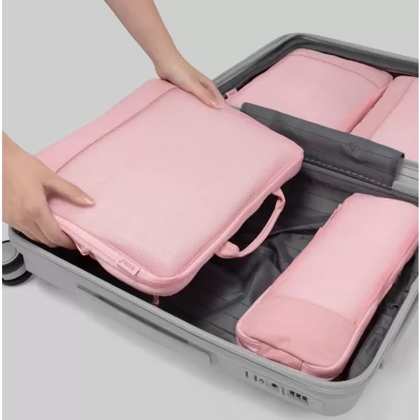  Valiză HEYS Ecotex Compression Packing Cube 4 Pc Set NISIP ROZ 