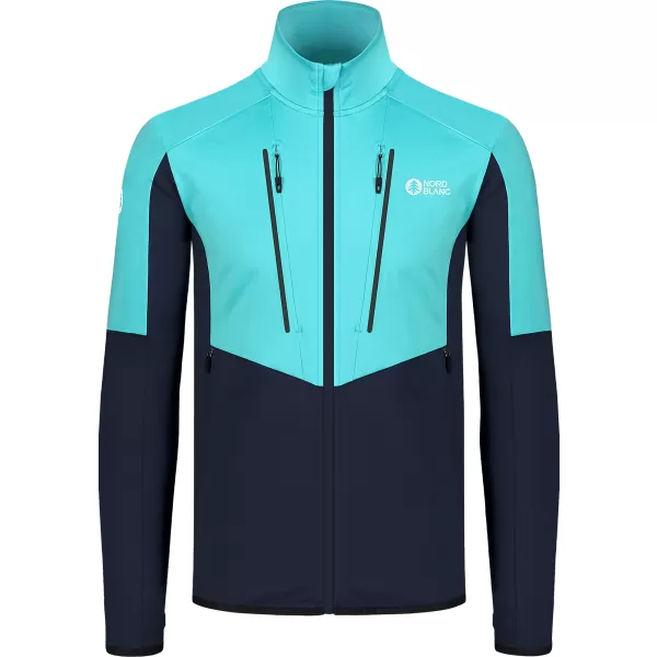  Hanorac powerfleece pentru bărbați NORDBLANC GROAN NBWFM8282 ALBASTRU DESCHIS 