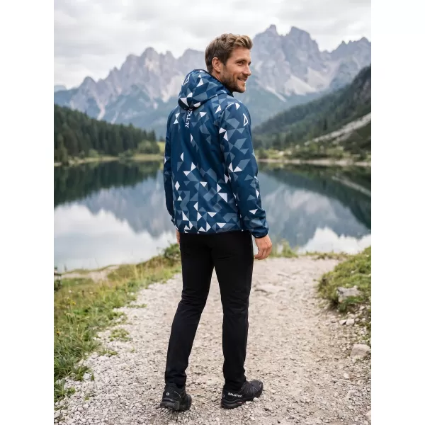  Jachetă softshell premium pentru bărbați ALTISPORT VOJ/ALM108JACK01 BLEUMARIN/ALB 