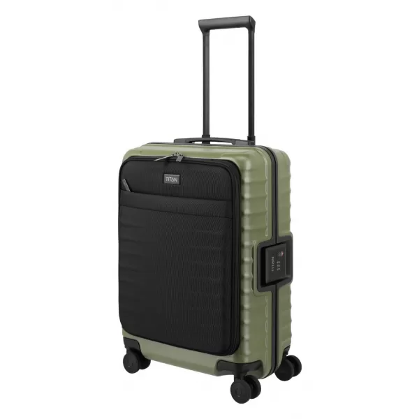  Valiză TITAN Overseas S Front pocket Forest green VERDE DE PĂDURE 