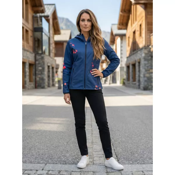  Jachetă softshell premium pentru femei ALTISPORT VOJ/ALW077JACK01 BLEUMARIN/PORTOCALIU 