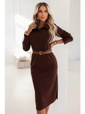 Rochie NUMOCO 649-1 CIOCOLATĂ