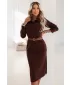Rochie NUMOCO 649-1 CIOCOLATĂ