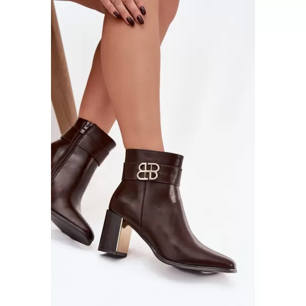  Pantofi de dama cu toc BOTO GALINNE 40566 MARO 