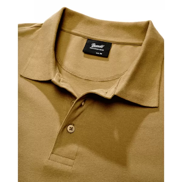  Tricou pentru bărbați cu guler BRANDIT 4215 NISIP 