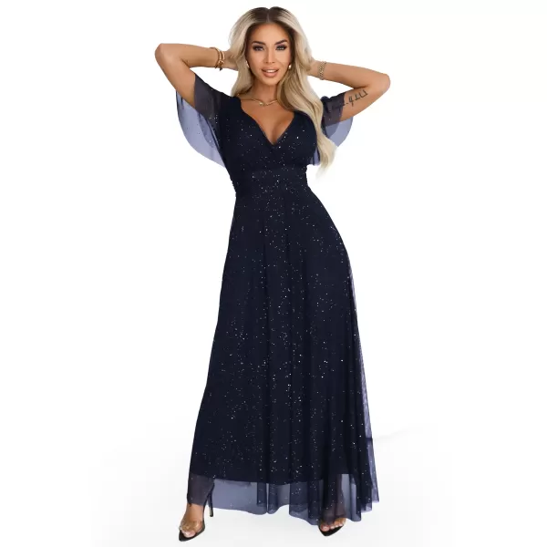  Rochie NUMOCO 635-3 ALBASTRU ÎNCHIS 