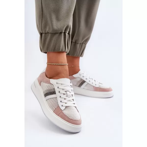  Adidași de damă D&A LR110 ALB/ROZ 