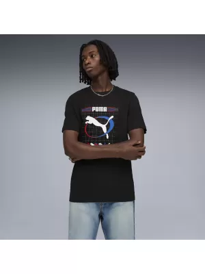 Tricou pentru bărbați PUMA GRAPHIC TEE 691786_01 PUMA NEGRU
