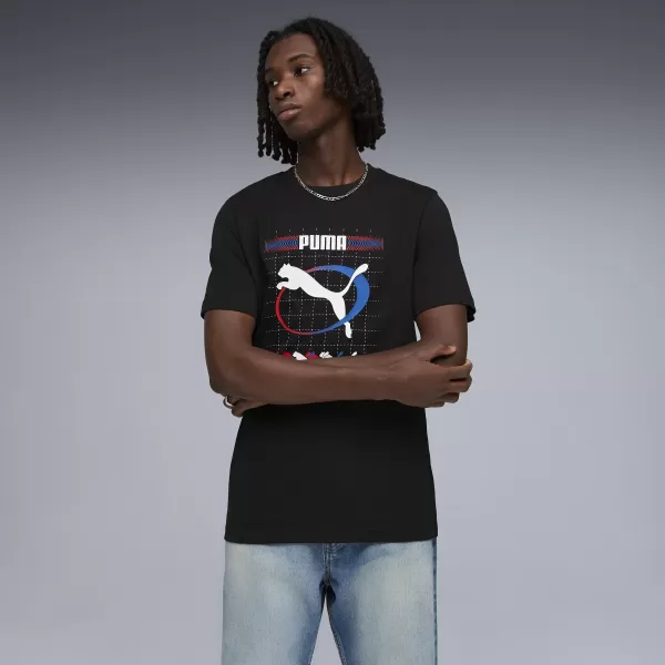  Tricou pentru bărbați PUMA GRAPHIC TEE 691786_01 PUMA NEGRU 