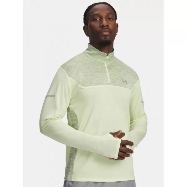  Tricou pentru bărbați UNDER ARMOUR UA TECH UTILITY 1/4 ZIP 6004963-391 VERDE 