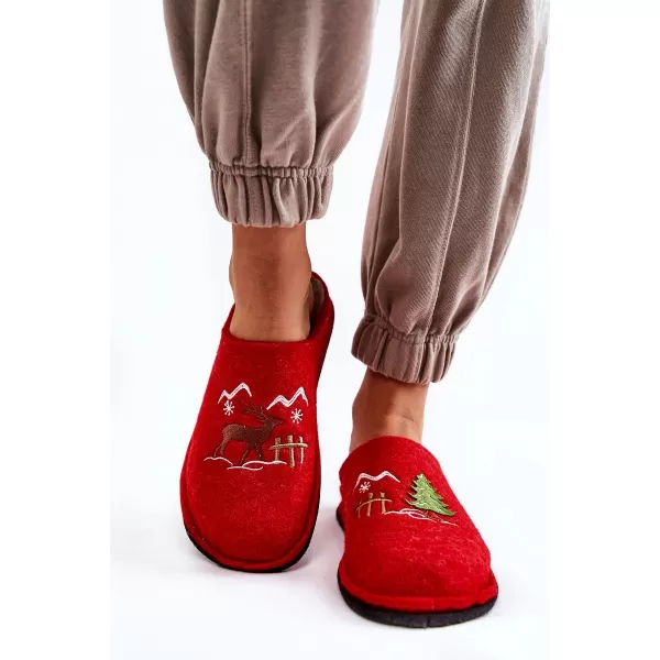  Papuci de damă BIG STAR KK276017 RED/BEIG Pantofi Big Star 