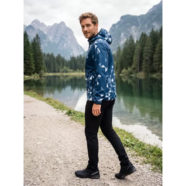  Jachetă softshell premium pentru bărbați ALTISPORT VOJ/ALM108JACK01 BLEUMARIN/ALB 