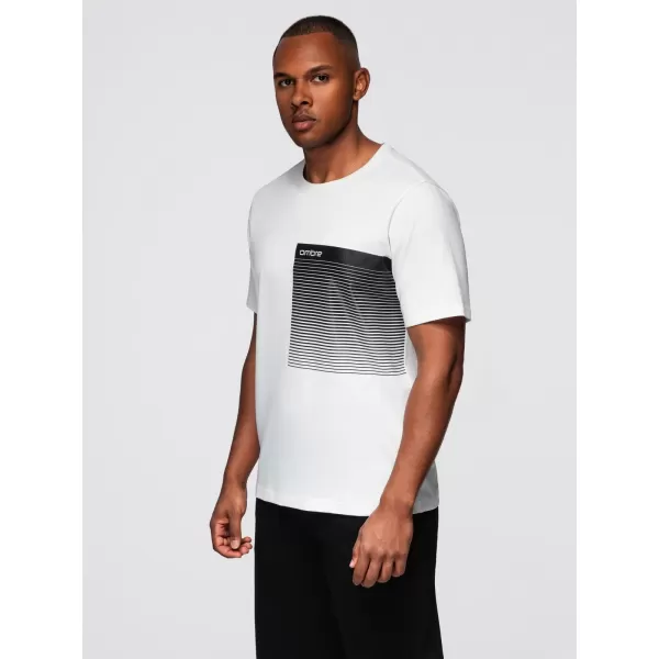  Tricou pentru bărbați OMBRE OM-TSPT-0246 ALB 