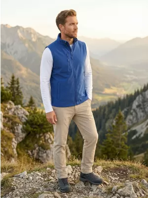 Vestă softshell pentru bărbați ALTISPORT NoPrint NP/ALM865 ALBASTRU REGAL