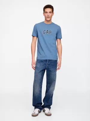 Tricou pentru bărbați GAP NEW ARCH LOGO TEE 570044-36 FLOAREA DE COLȚ MOALE