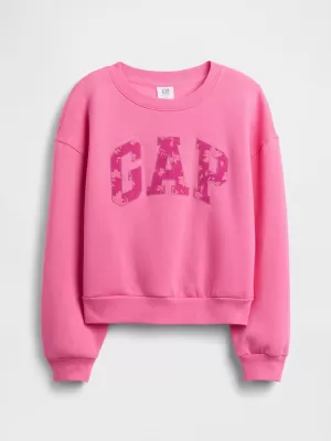 Hanorac pentru copii GAP LOGO SWEATSHIRT 797737-02 SCRISOARE DE DRAGOSTE