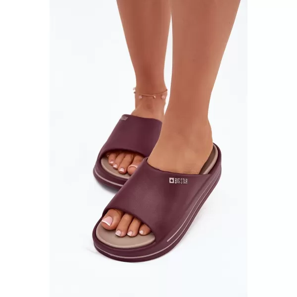  Papuci dama BIG STAR SS274425 RED Pantofi Big Star 