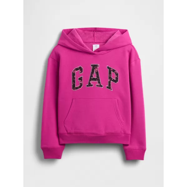 Hanorac pentru copii GAP LOGO HOODIE PULLOVER 843868-03 FUCSIA STRĂLUCITOR 