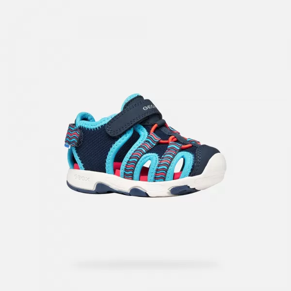  Sandale pentru baieti GEOX SANDAL MULTY B650FA0CE14CF44D ALBASTRU 