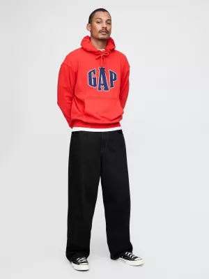 Hanorac pentru bărbați GAP LOGO PULLOVER HOODIE 744728-02 SOS DE ROSII