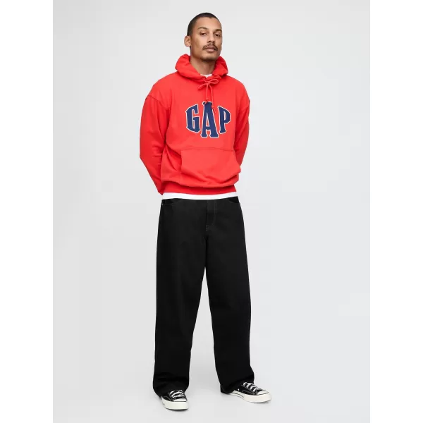  Hanorac pentru bărbați GAP LOGO PULLOVER HOODIE 744728-02 SOS DE ROSII 
