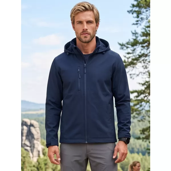  Jachetă softshell pentru bărbați ALTISPORT NoPrint NP/ALM845 ALBASTRU MARIN 