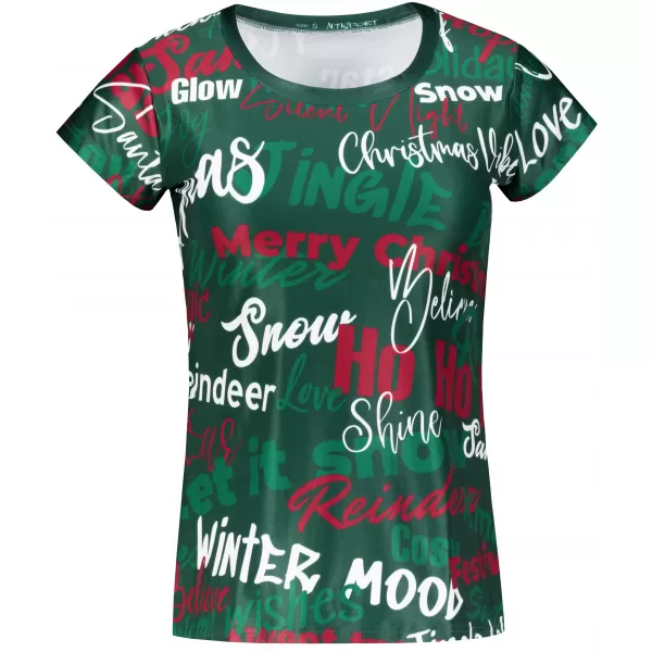  Tricou de Crăciun premium pentru femei ALTISPORT VOJ/ALWVN9TR06 VERDE 