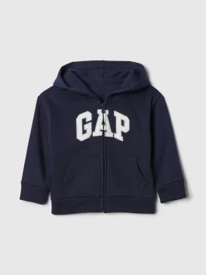 Hanorac pentru copii GAP LOGO HOODIE ZIP 723271-04 TAPISERIE BLEUMARIN