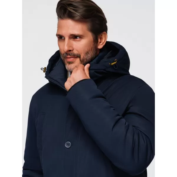  Parka pentru bărbați OMBRE OM-JAPJ-0287 ALBASTRU MARIN 