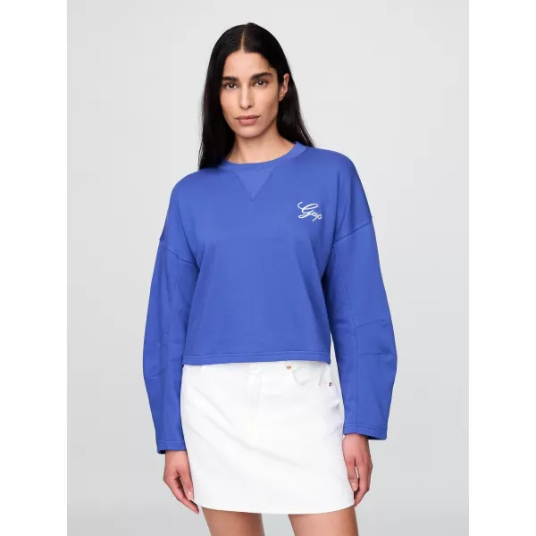  Hanorac de dama GAP LOGO HORSESHOE SWEATSHIRT 767368-02 ALBASTRU ORBITOR 