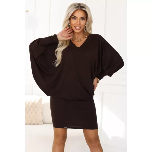  Rochie NUMOCO 402-9 CIOCOLATĂ 