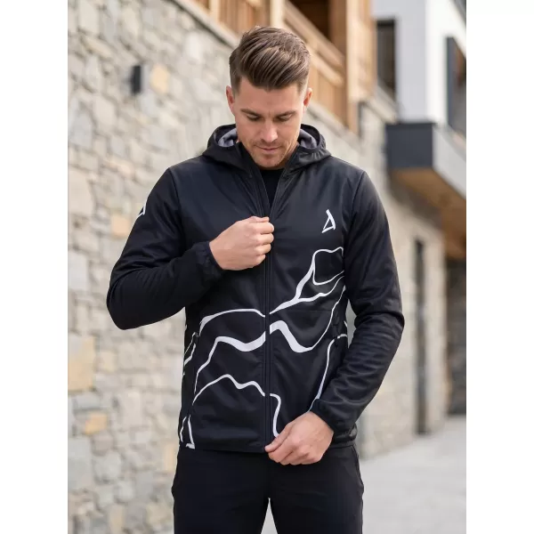  Jachetă softshell premium pentru bărbați ALTISPORT VOJ/ALM073JACK01 NEGRU 