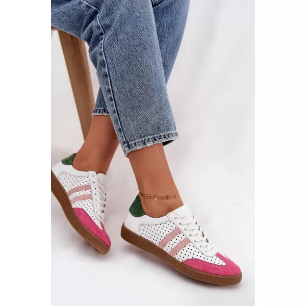  Adidași de damă ZAZOO N1318 ROZ/ALB/VERDE 