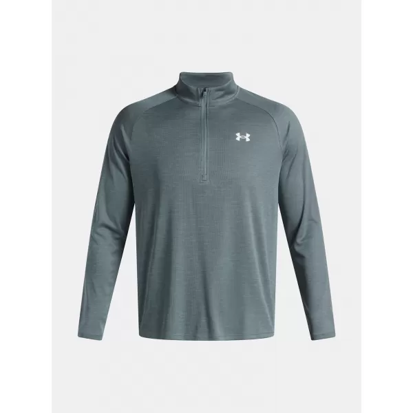  Tricou pentru bărbați UNDER ARMOUR UA TECH TEXTURED 1/2 ZIP 1382797-587 ALBASTRU 
