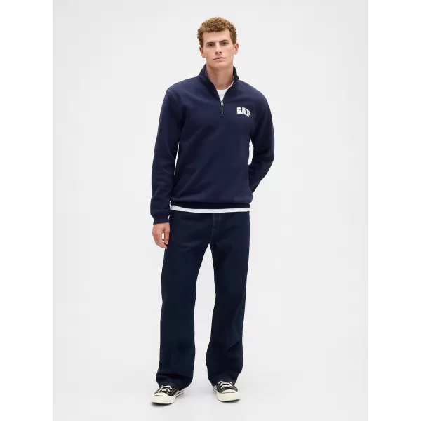  Hanorac pentru bărbați GAP MOCK NECK HALF ZIP 846976-02 TAPISERIE BLEUMARIN 