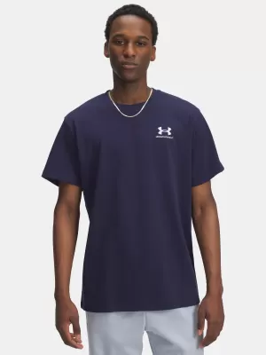 Tricou pentru bărbați UNDER ARMOUR UA M LOGO EMB HEAVYWEIGHT SS 1373997-411 ALBASTRU