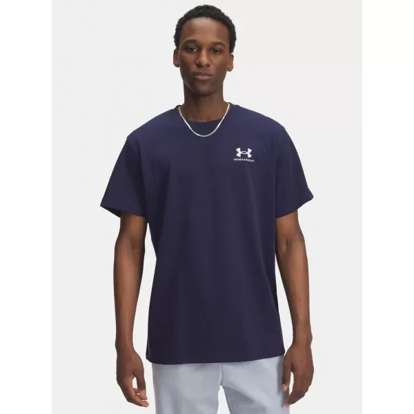  Tricou pentru bărbați UNDER ARMOUR UA M LOGO EMB HEAVYWEIGHT SS 1373997-411 ALBASTRU 