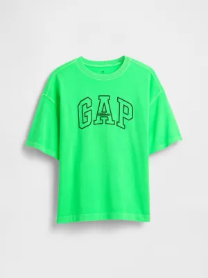 Tricou pentru copii GAP HEAVY WEIGHT LOGO TEE 780335-01 VERDE LIME NEON