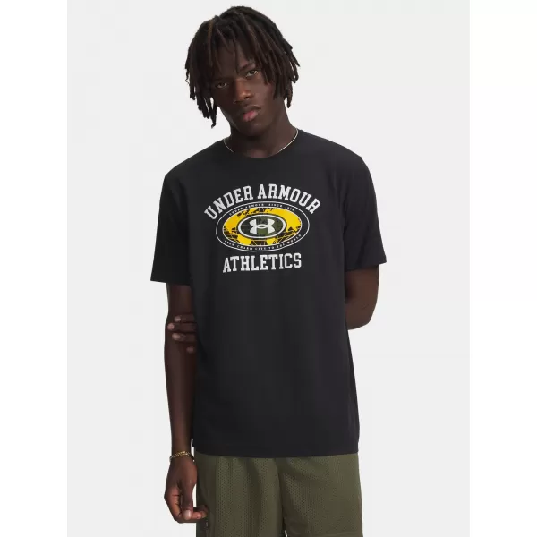  Tricou pentru bărbați UNDER ARMOUR UA M 60/40S ARMOR GLOBE SS 6009261-001 NEGRU 
