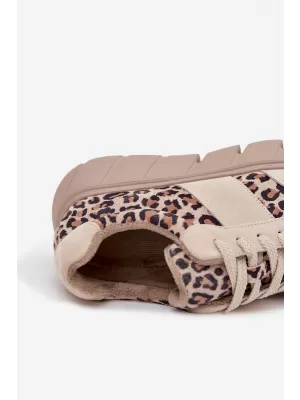 Adidași de damă VINCEZA LEOPARDO BEJ