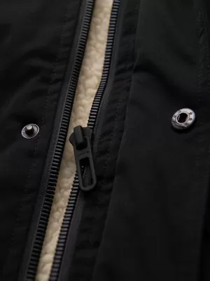 Palton bărbătesc OMBRE OM-JAPJ-0316 NEGRU
