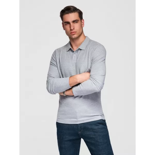  Tricou pentru bărbați OMBRE OM-POBL-0162 MELANGE GRI 
