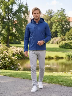 Jachetă softshell pentru bărbați ALTISPORT NoPrint NP/ALM845 ALBASTRU REGAL