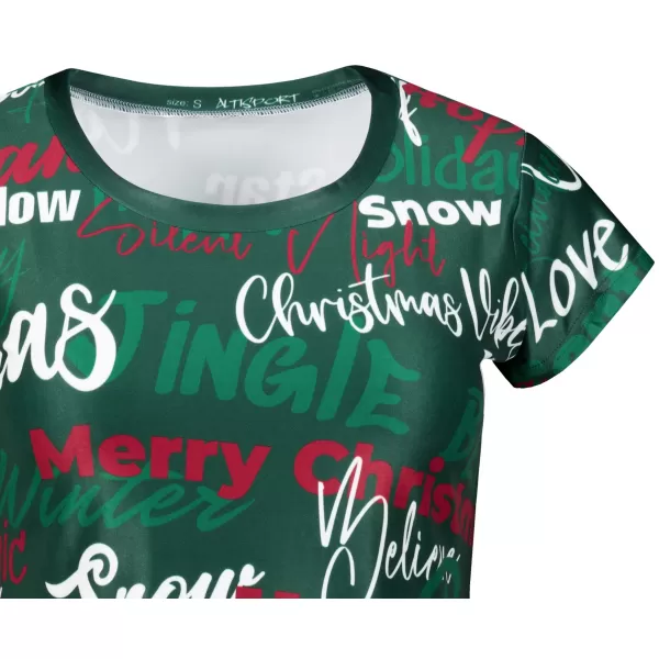  Tricou de Crăciun premium pentru femei ALTISPORT VOJ/ALWVN9TR06 VERDE 