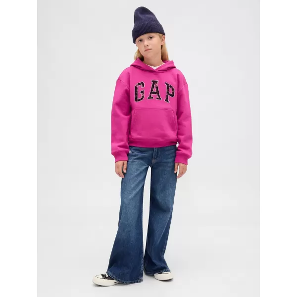  Hanorac pentru copii GAP LOGO HOODIE PULLOVER 843868-03 FUCSIA STRĂLUCITOR 