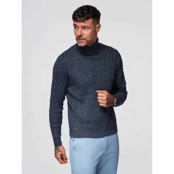  Pulover pentru bărbați OMBRE OM-SWTN-0157 ALBASTRU MARIN 