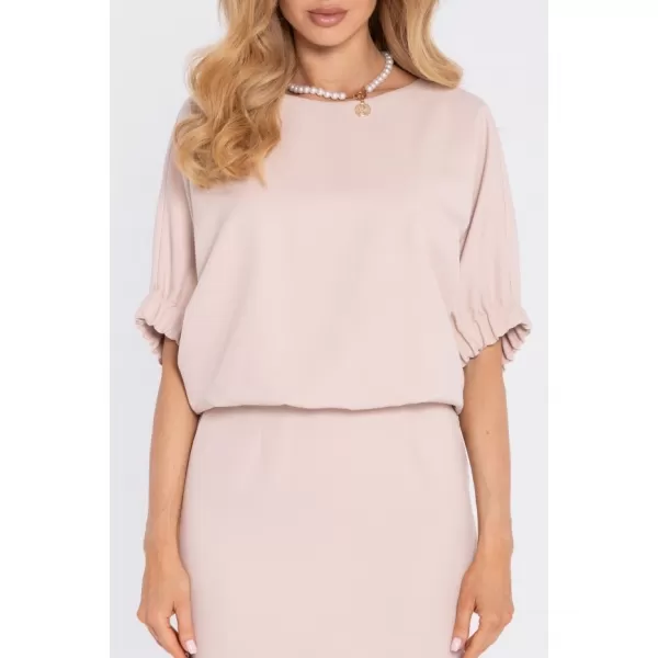  Rochie MOE M904 BEJ DESCHIS 