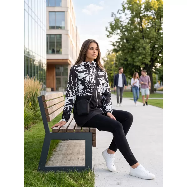  Geaca de dama KIXMI ZIANA NEGRU/ALB 